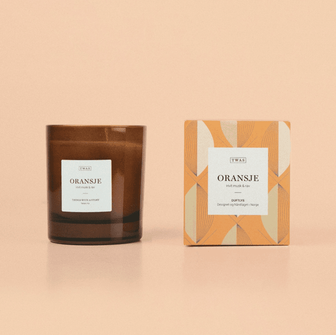 Hovedbilde Duftlys Oransje, Musk & Rav