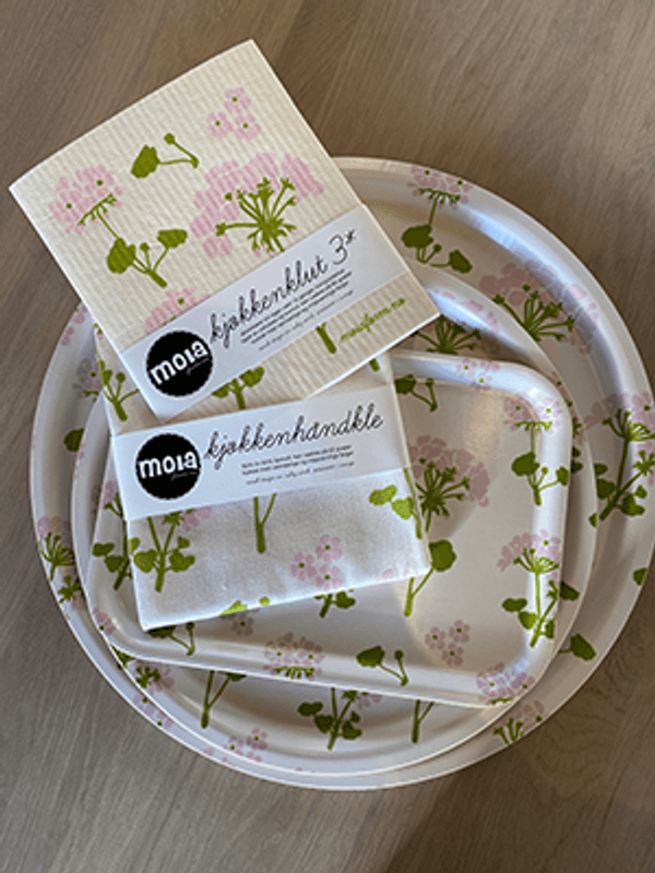 Spisebrett / Fat, 27x20 cm, Pelargon