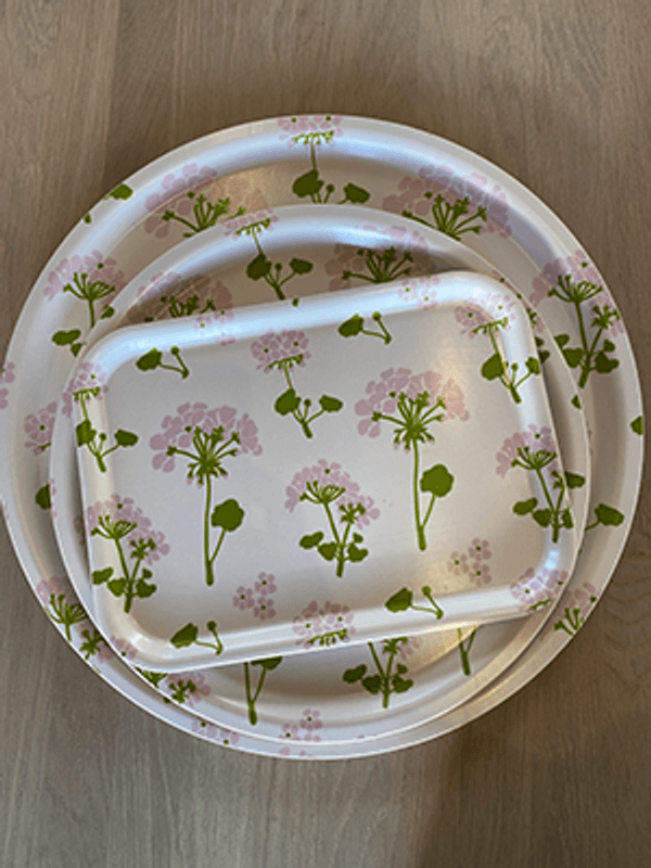 Spisebrett / Fat, 27x20 cm, Pelargon