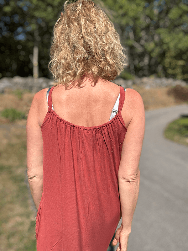 7622 Strap Dress, Tarracotta, Bamboo