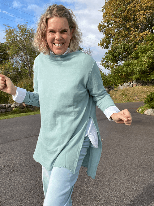 Hovedbilde 6040 PonchoGenser Lang, Seafoam Green, Merino