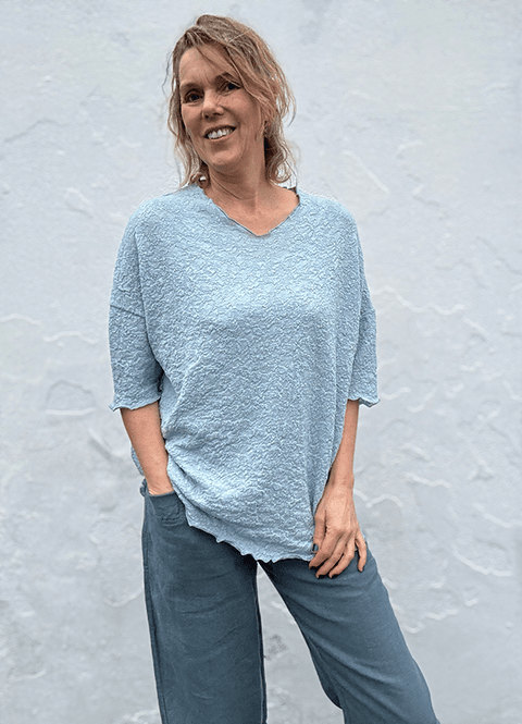 Hovedbilde 4507 Genser Loose, Blue Mist, Bubble Wool