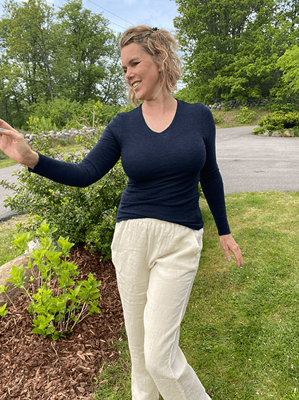 4004 T-Genser V, Midnight Blue Melange, Merino