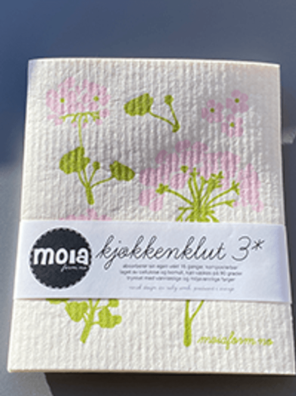 Kjøkkenklut Pelargon, 3 pk