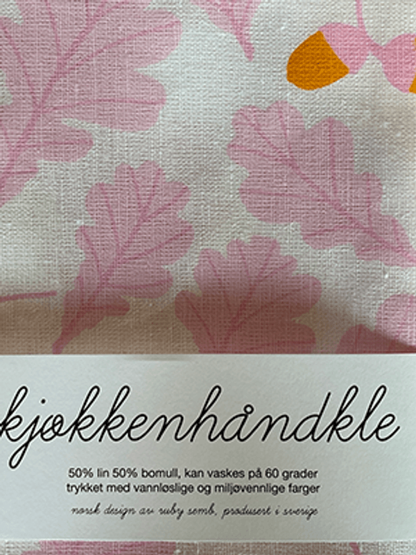 Kjøkkenhåndkle Eik, Rosa
