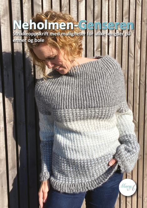 Hovedbilde Neholmen-Genseren, strikkeoppskrift