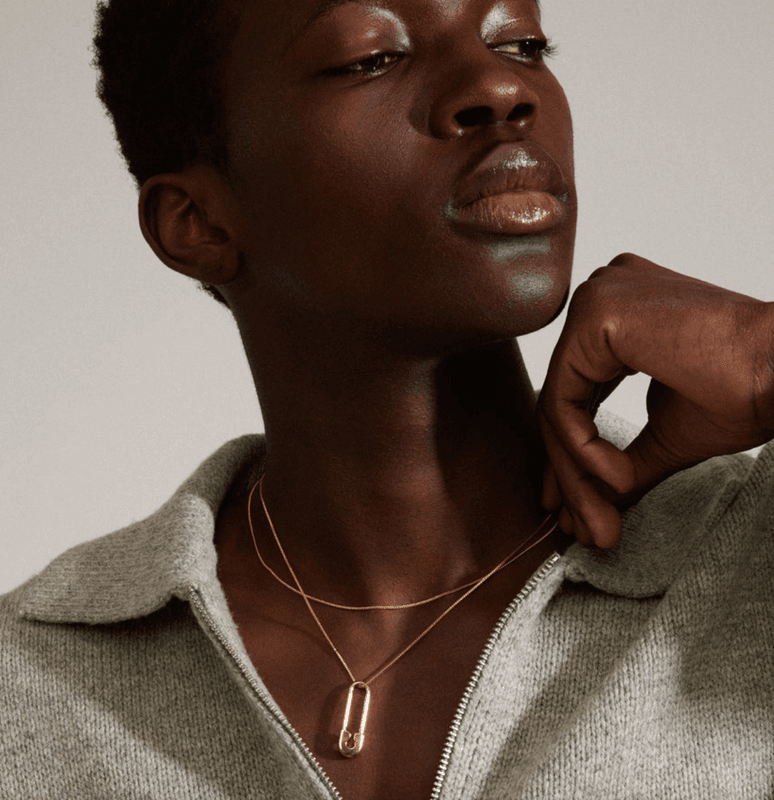 PACE resirkulert halskjede gullbelagt