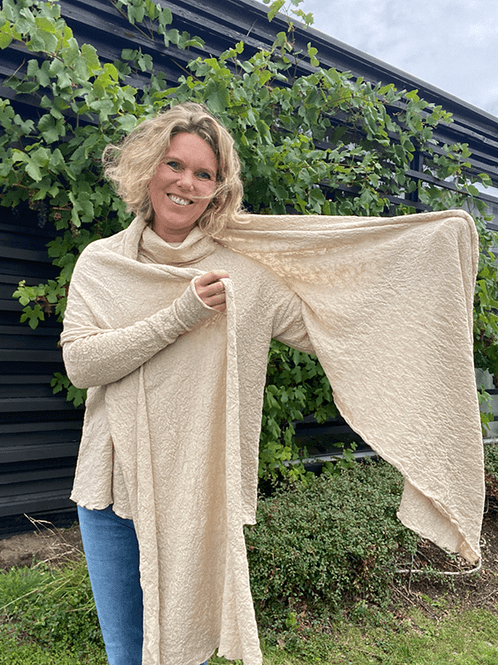 Hovedbilde 1503 Skjerf 58x200cm, Almond Milk, Bubble Wool