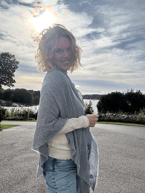 Hovedbilde 1063 Sjal Curling, Steel Grey Melange, Merino