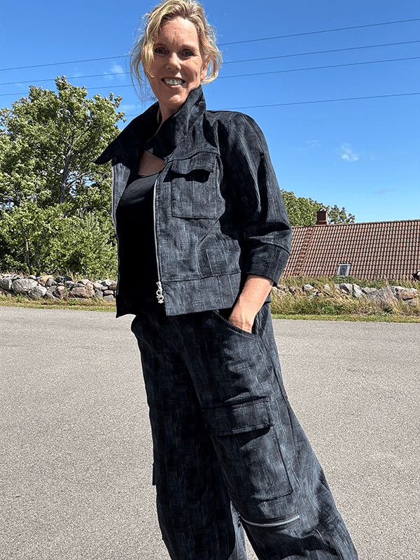 4169 Bukse Velvet, Black (BlåSvart), Cord