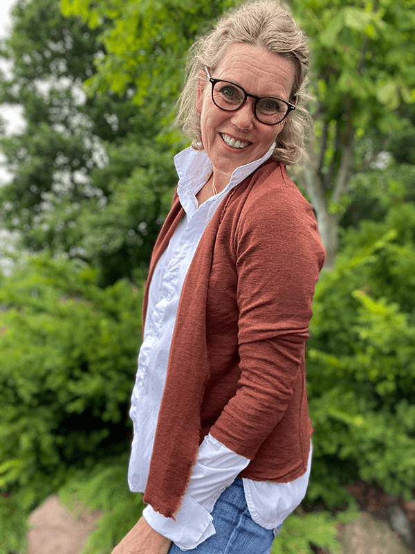 8013 Cardigan Kort, RoseWood Melange, Merino