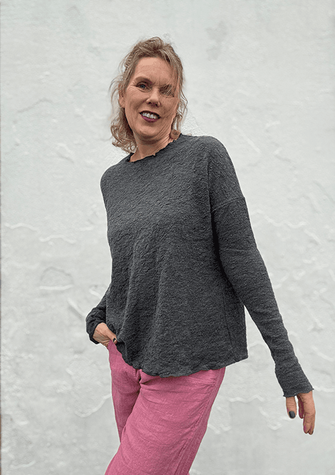 Hovedbilde 4504 Genser, Anthrasite Melange, Bubble Wool