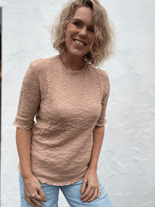 4505 T-Skjorte, Nude, Bubble Wool