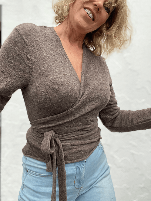 Hovedbilde 8502 OmslagsJakke, Earth Melange, Bubble Wool