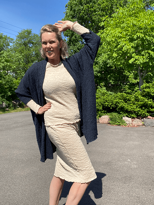 5501 Skjørt, Almond Milk, Bubble Wool