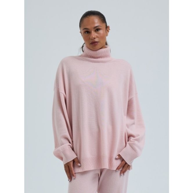Hovedbilde Wool Cashmere, Roll Neck Jumper, Powder Pink, ...