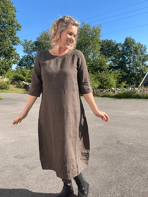 Hovedbilde 11000 Kjole, Black Coffee, Lin