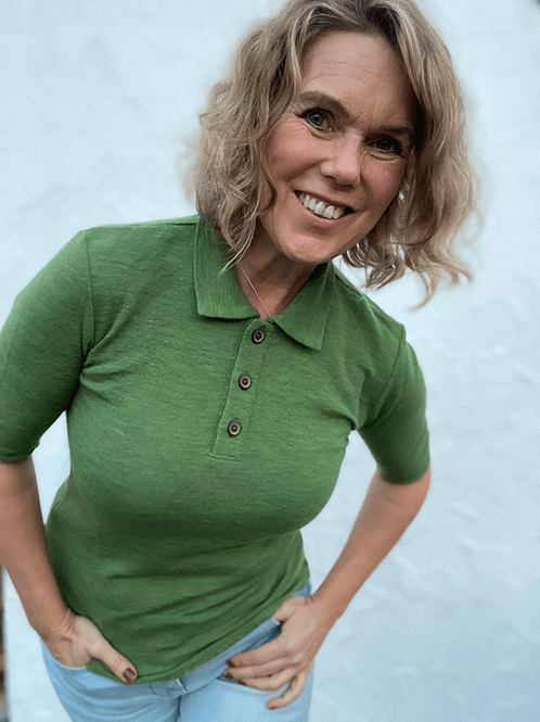 Hovedbilde 4066 T-Skjorte Polo, Grasshopper Melange, Merino