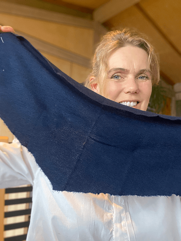 1040 TriangelSkjerf (S), Navy Blue, Merino