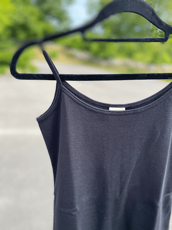 2300 Strap Top, Black, Bomull