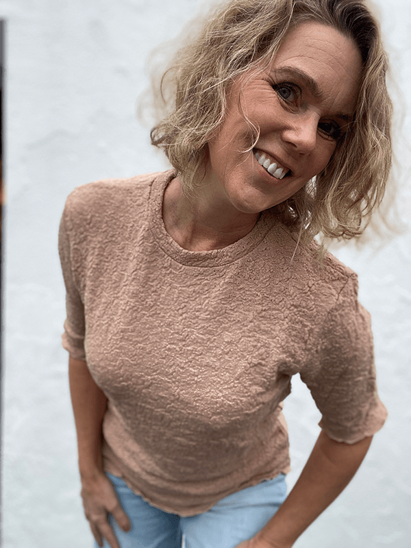 4505 T-Skjorte, Nude, Bubble Wool