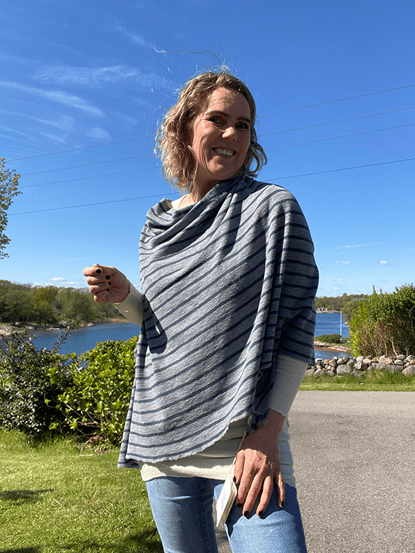 1001 Poncho, Steel Grey / Asphalt, Merino