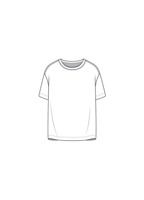 Hovedbilde 4323-1 T-Shirt Relaxed u/logo, White, Bomull
