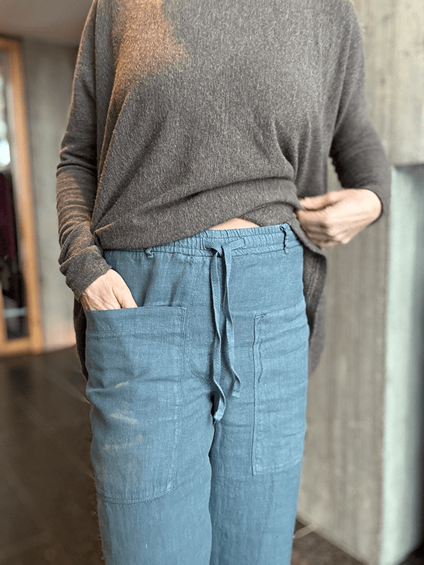 11033 Bukse Patch Pockets, Stormy Sea, Lin