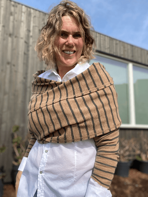 Hovedbilde 1047 Multi SkulderVarmer, Merino, Light Camel ...