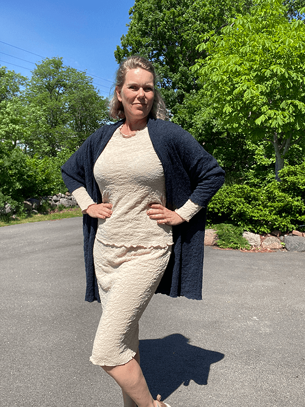 5501 Skjørt, Almond Milk, Bubble Wool