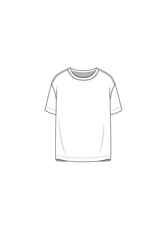 PreOrder: 4323-1 T-Shirt Relaxed u/logo, Raw White, Bomull