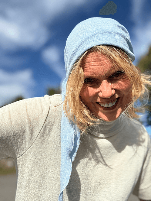 Hovedbilde 1055 Knit Kerchief TriangelSkjerf (M), Sky Blue ...