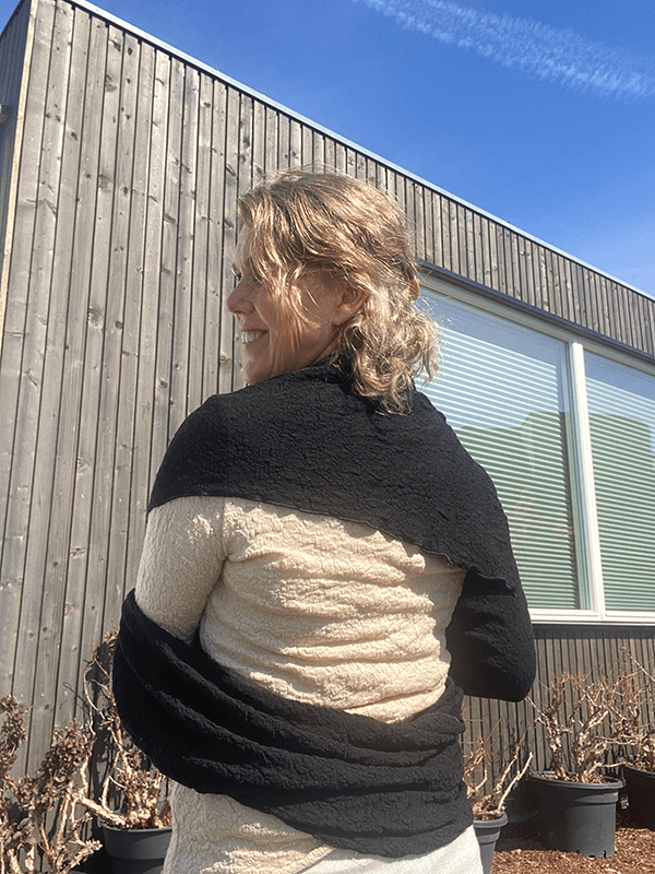 1507 SkulderVarmer, Black, Bubble Wool