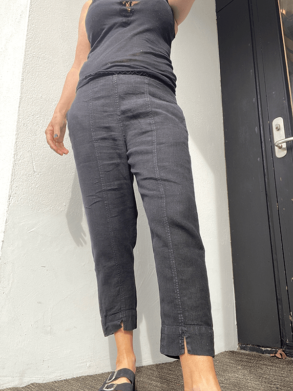 11003 Bukse Smal, Black, Lin