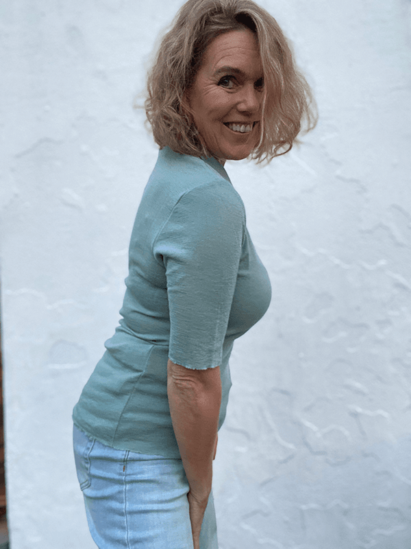 4066 T-Skjorte Polo, SeaFoam Green, Merino