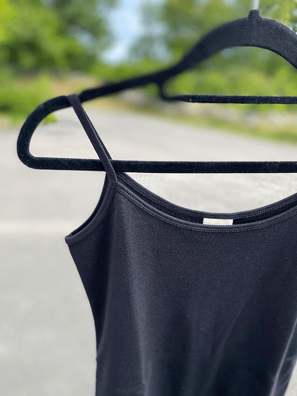 2300 Strap Top, Black, Bomull